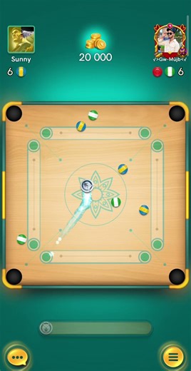 carrom disc pool, unfortunate shot