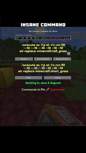 Minecraft Grass Remove Command