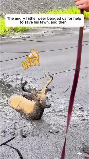 The angry father deer begged us for help to save his fawn, and then...
