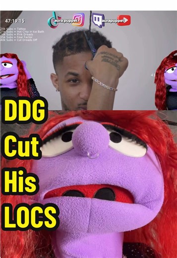 Rapper DDG cut his locs on stream when he reached 40k subs. #DDG #Bigchop #rapper #twitch #locs #auraholics #aurapuppet