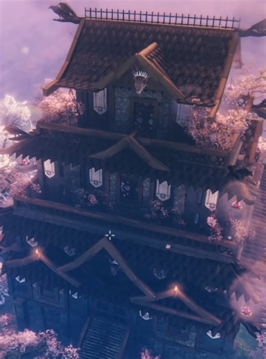 🌸Cherry blossom castle🌸 //Mod is Seasonality by RustyMods.// Sorry for posting old builds, i was sick for most of January and now i have lot to catch up on. Have a great weekend everyone🫶 #valheim #foryoupage❤️❤️ #valheimgame #valheimcreations #moddedvalheim