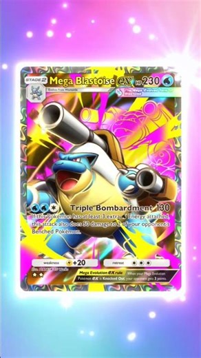 Full Art Mega Blastoise EX | Crimson Blaze | Pokémon TCG Pocket