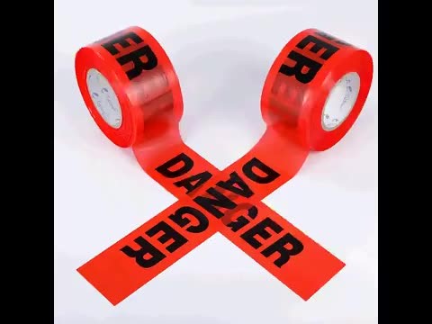 Black and Yellow Ribbon  Caution Tape, Hazard underground Warning Tape Non Adhesive Construction Danger Tape