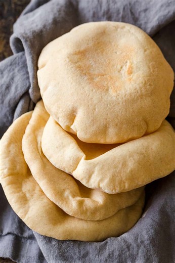 The Perfect Homemade Pita Recipe: https://natashaskitchen.com/pita-bread-recipe/ | NatashasKitchen.com
