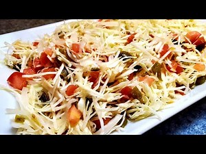 Ensalada de repollo para tostadas de frijoles estilo Zacatecas