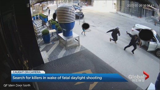 Little boy inches from being struck by bullet during downtown Toronto gunfight