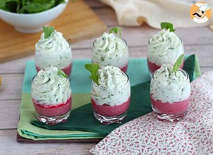 Recette verrines betterave et mousse de roquette
