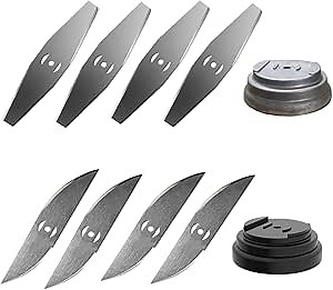 6" Grass Cutter Replacement Blades,Battery Operated Weedeater Attachments,Brush Cutter Trimmer Head,8pcs Steel Blade for Cutting Grass Weeds, Underbrush, Thorns.