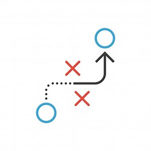 Ikon vektor taktik. Desain datar