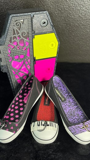 Show off your Monster High pride with the new Chloe flats! Dropping next week!! Draculaura, Clawdeen and Ghoulia to choose from!🖤💜❤️ #yrushoes #monsterhigh | YRUSHOES