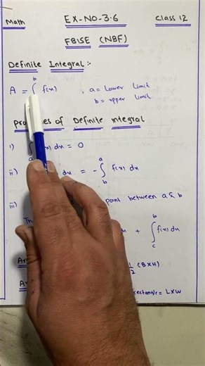 Class 12 Math | Definite integral | FBISE NBF| Sir Zakria Ayaz