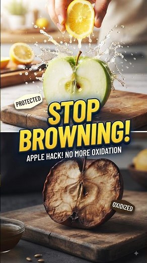 Why lemon juice stops apple browning #chemikora #science #sciencefacts #chemistryexplained #facts