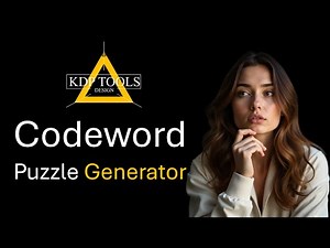 Codeword Puzzle Generator - Create Puzzle Books in Minutes! KDP-Etsy