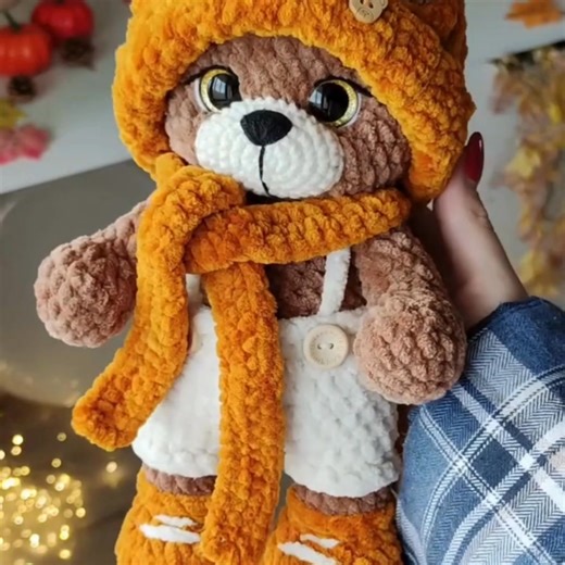 36 reactions | 笠✨ Two looks, double the cuteness! Create the sweetest Christmas Teddy Bear dressed in a festive Santa outfit, then switch to a cozy autumn set for year-round charm.  Perfect holiday gift Versatile seasonal outfits  Start crocheting today! | Crochettrend | Facebook