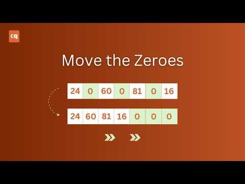Move Zeros to End | Two Pointer Approach | In-Place Solution