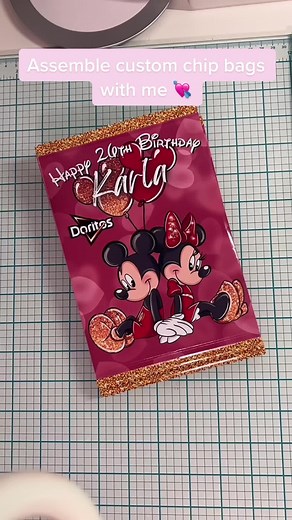 DIY Custom Chip Bags Tutorial with Mickey and Minnie Mouse Designs