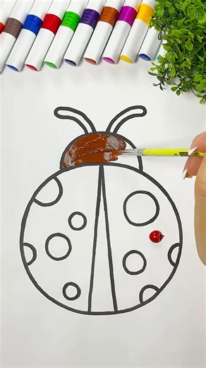 Coccinellidae🐞 #coloring #colormixing #art #shorts #satisfying #shortvideo