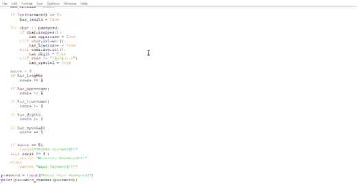 Completed Password Strength Checker in Python at Cognifyz | Sanjay K posted on the topic | LinkedIn