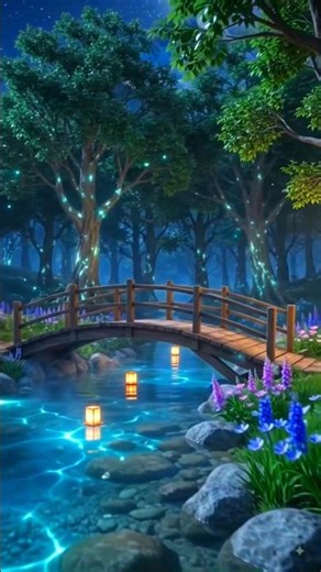 🌙 Sleep Under the Magic Moon ✨ | Relaxing Night Ambience