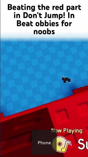 Beating the wallwalk in dont jump in beat obbies for noobs on mobile #roblox #robloxobby