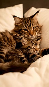 4.9K views · 274 reactions | Mom tries to sneak in a quiet nap, but her energetic kitten has other plans, climbing, nudging, and demanding attention in the most adorable way as she patiently endures the tiny whirlwind beside her  | Kittentoob.com | Facebook