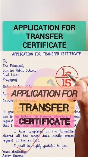 🔴 Application for Transfer Certificate | Simple & Professional Letter Writing