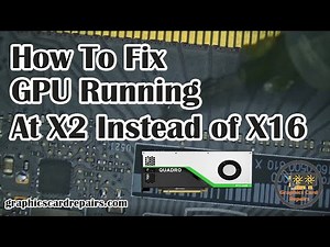 How to Fix GPU Running at X2 instead of X16 - Nvidia Quadro RTX 4000