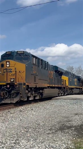 CSX coal train with a friendly crew