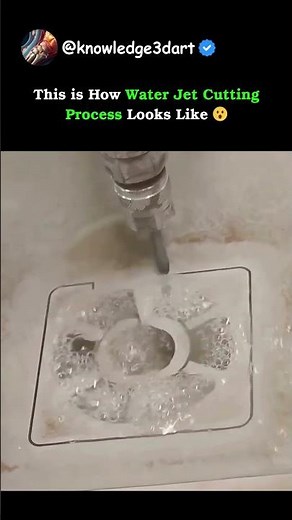 This is How Water Jet Cutting Process Looks Like 😮