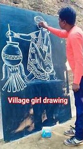 learn to drow a cooking girl on a clay stove/how to draw a cooking girl #drawing #viral #painting