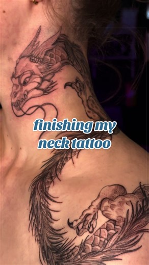 🐲 #necktattoo #wlw @imp tattoos