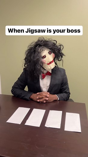What would you do next??? Would you want to work here? #sawx #jigsaw #parody #comedyreels #halloweenseason #frightfest | The Wade Empire