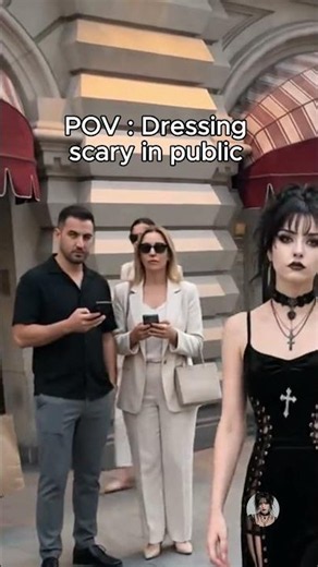 A Goth Walking Through the City | Dark Fashion Meets Everyday Life #metgala #cinematicdark #style