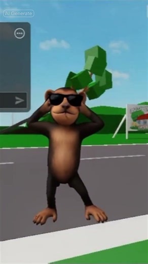 dancing monkey in Brookhaven #roblox