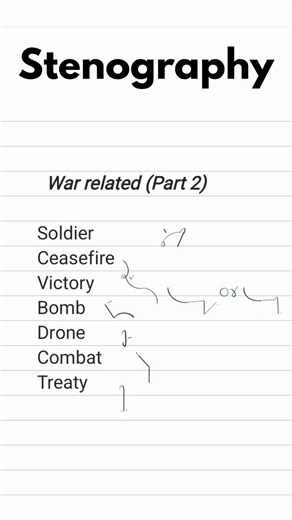 War Related Outlines (Part 2) | Master Advanced Shorthand Outlines