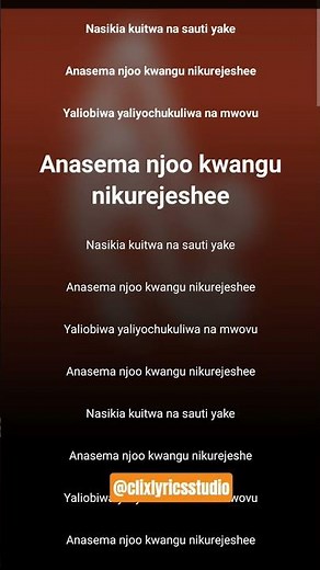 Nikurejeshee Lyrics Video By ‪@NeemaGospelChoir‬ #clixlyricsstudio #nikurejeshee#gospelmusic 🔥🔥