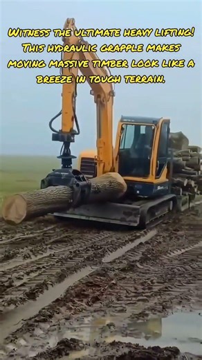 Mastering the Mud: Giant Log Loading! 🚜