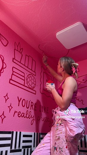 Pink Bathroom Mural: A Bold Transformation