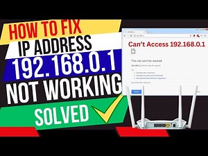 Can't access 192.168.0.1 Router Web interface | IP address 192.168.0.1 Not Working