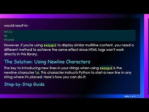 How to Achieve New Lines in easygui with Python