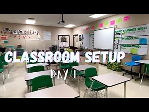 CLASSROOM SETUP DAY 1 | Decorating My Middle School Science Classroom for 2021 - 2022