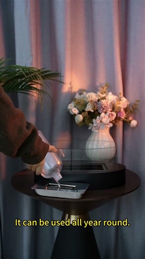 Elevate Every Moment — Black Tabletop Fireplace 🔥