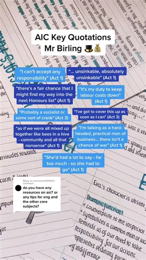 An Inspector Calls GCSE Revision Tips and Quotes