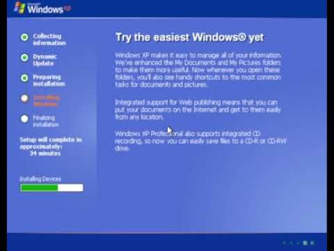 Microsoft Windows XP Installation Process