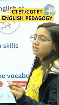 CGTET/CTET/Chhattisgarh Teacher Recruitment/ENGLISH PEDAGOGY- Complete Preparation-TOP MCQ+ PYQ #...