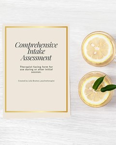 Therapy Intake Assessment: Editable PDF for Mental Health Professionals - Etsy
