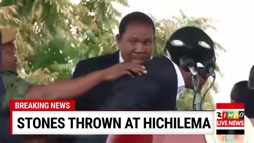 Zambian President Hakainde Hichilema faced a hostile crowd today, with citizens throwing stones during a public address and accusing him of failing to deliver on election promises. Security was forced to intervene as the President took cover. The incident highlights growing public frustration over unmet expectations and the sluggish economy. | Zimbo Live TV