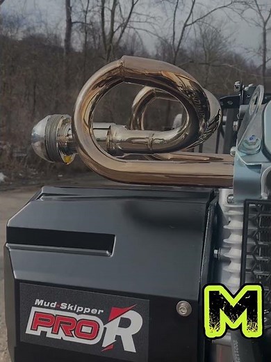 22hp - 670cc Stainless Steel Performance Exhaust - Fits Mud-Skipper 22hp & 25hp & Predator 670cc