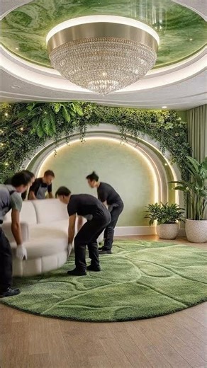 Turning a Basic Living Room into a DREAM Green Luxury Space 🌿😳