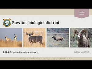 2026 Wyoming Hunting Season Proposals - Rawlins District